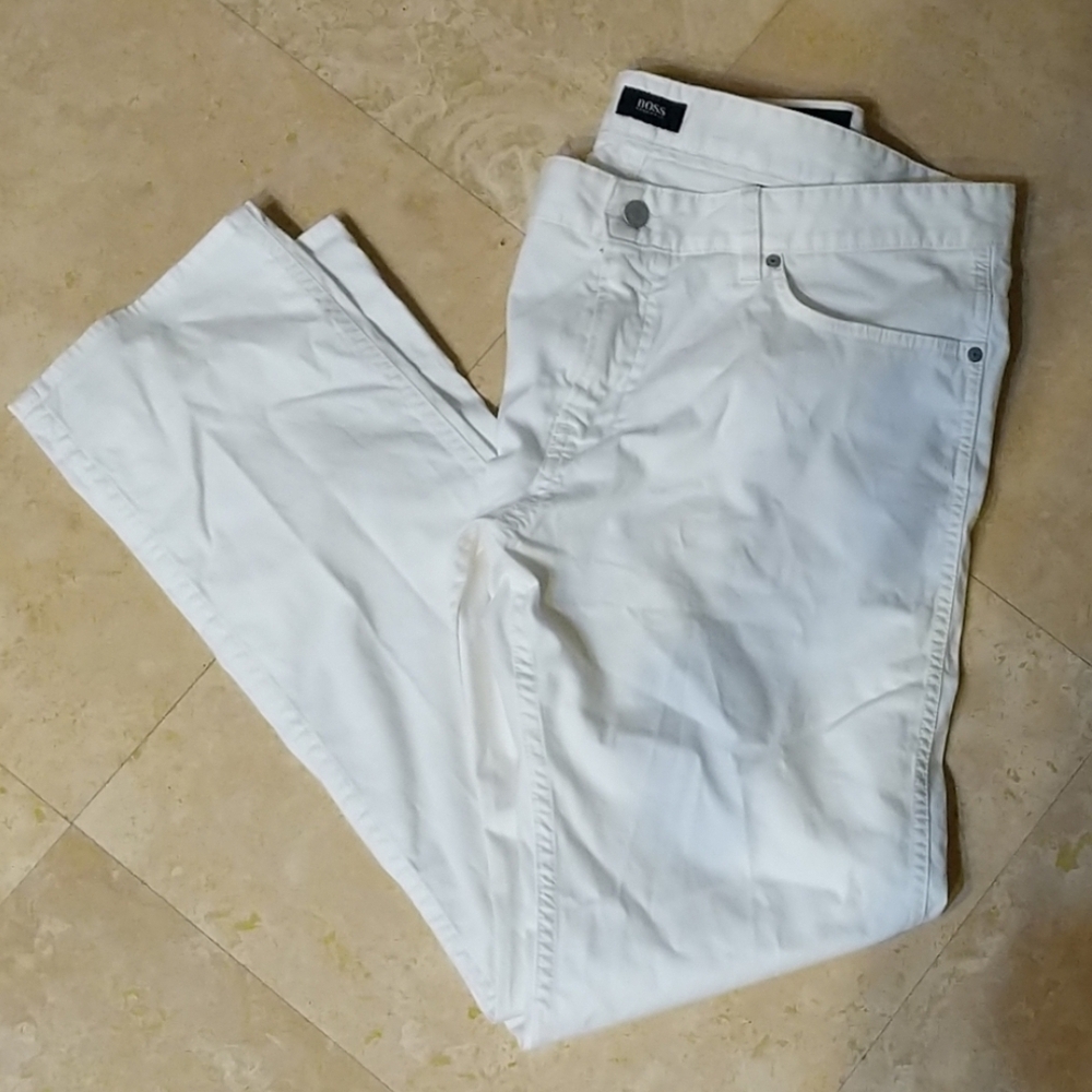 Boss Crisp White Denim Pants
